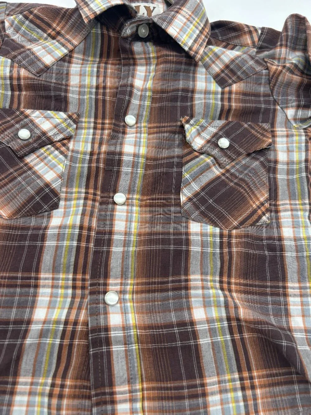 Ely Cattleman Youth/Toddler Long Sleeve Plaid Pearl Snap Western Shirt Size 3